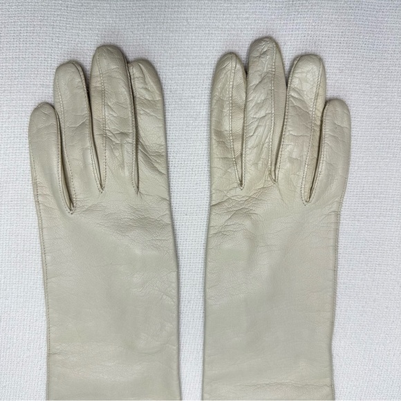 Vintage Silk-Lined Italian Kidskin Leather Elbow Gloves - Picture 6 of 16